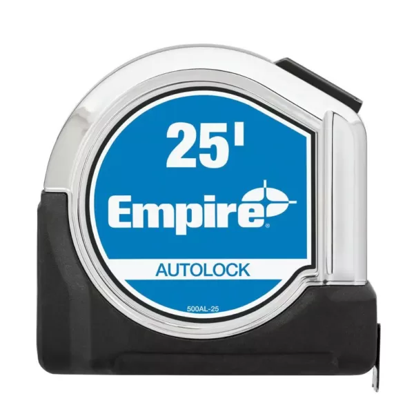 Empire 25 ft. Chrome Auto Lock Tape Measure (2-Pack)