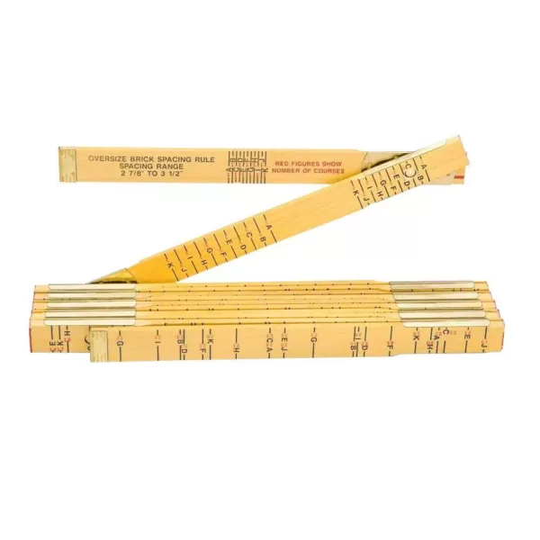 Lufkin 6 ft. x 5/8 in. Brick Mason Wood Ruler