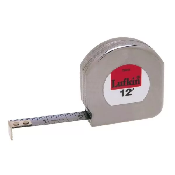 Lufkin 1/2 in. x 12 ft. Chrome Clad Tape Measure