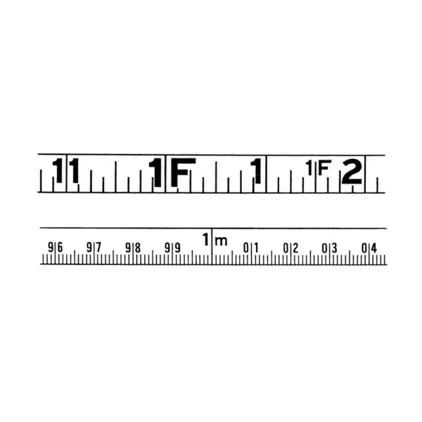 Lufkin 164 ft. x 3/8 in. Yellow Banner SAE/Metric Clad Dual Sided Tape Measure