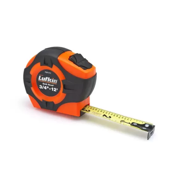 Lufkin 3/4 in. x 12 ft. Quikread Power Return Tape Measure